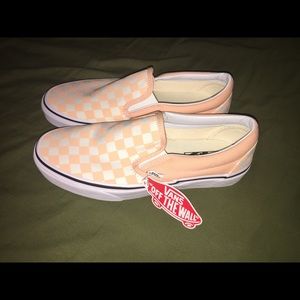 Checkerboard Bleach Slip-on Vans